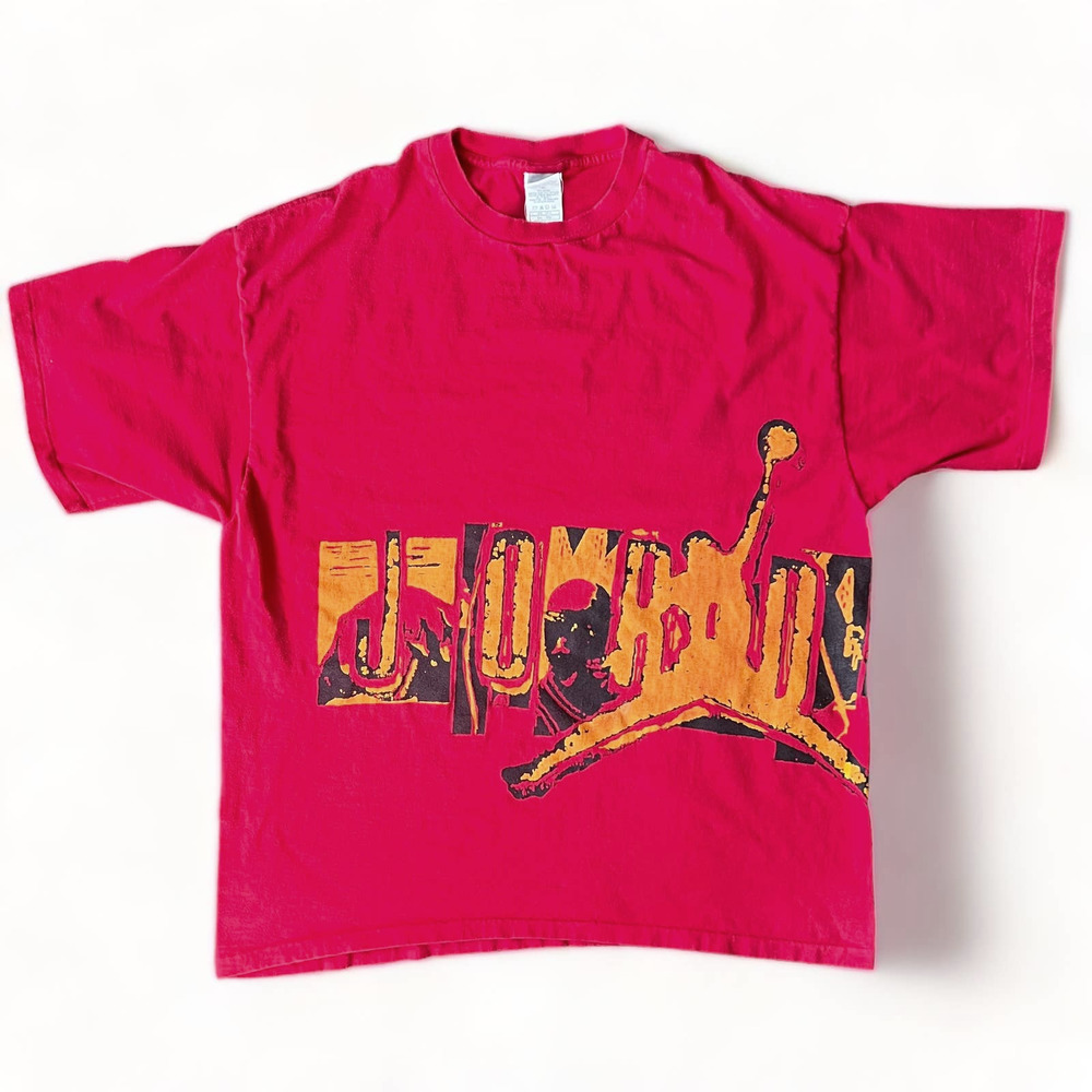 Vintage 90s Nike Air Michael Jordan Wrap Around Shirt Single Stitch Red XXL NBA